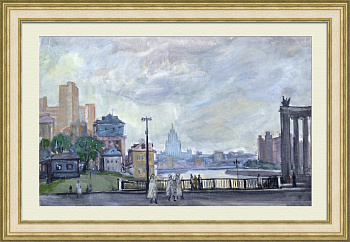 Бородинский мост, Москва. Большая, авторская акварель Бородинский мост, Москва. Большая, авторская акварель