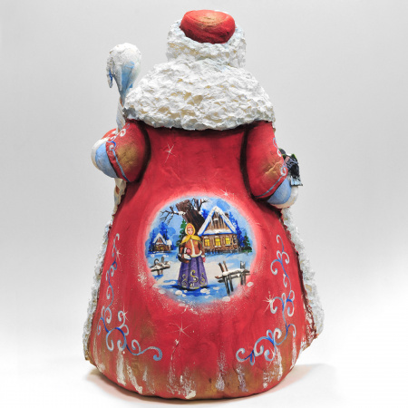 дед мороз. большая авторская скульптура в технике папье-маше