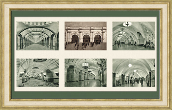 Московское метро им. Л.М.Кагановича, панно в раме