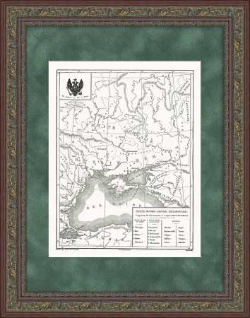 Новороссия и Малороссия. Причерноморье. Старинная карта 1888 года