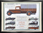Грузовые автомобили марки РЕНО 1930 г., старинный плакат