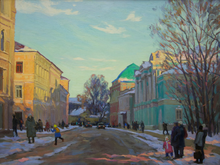 Вид на улицу Маросейка. Авторская, современная живопись