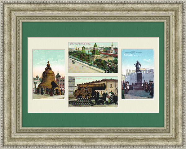 Достопримечательности Москвы 1910-е гг. Старинные хромолитографии в панно