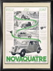 Автомобиль РЕНО 1937 года, старинный рекламный плакат
