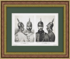 Форма Российской империи: офицерские и солдатские каски середины 19 века. Старинная фототипия