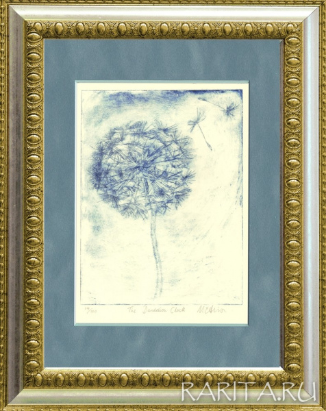 Час одуванчика. Авторская гравюра, Англия