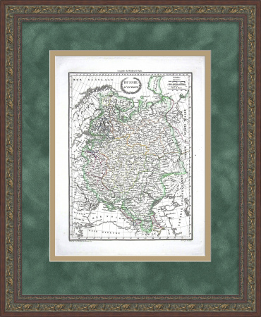Россия в Европе от 1812 г. Старинная гравированная карта