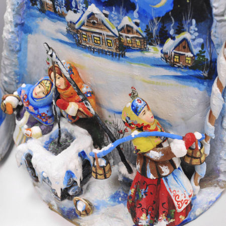 новогодний набор: большой дед мороз (65 см) и снегурочка