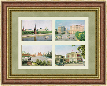 Достопримечательности Москвы, 1961 г., панно в раме