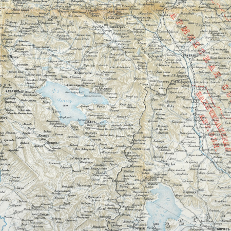 кавказ: подробная военная карта начала 20 века