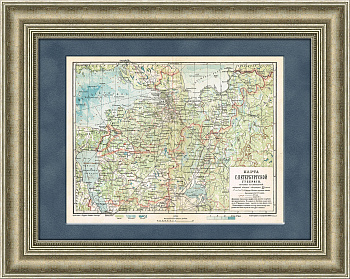 Старинная карта Санкт-Петербургской губернии