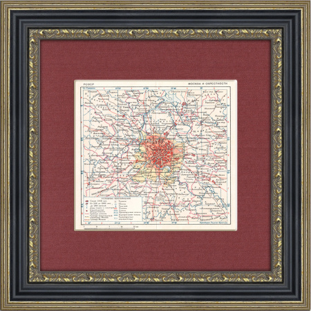 Москва и окрестности (Московская область), миниатюрная карта