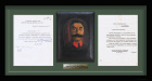 Семён Буденный, портрет и документы с собственноручной подписью. Панно в раме