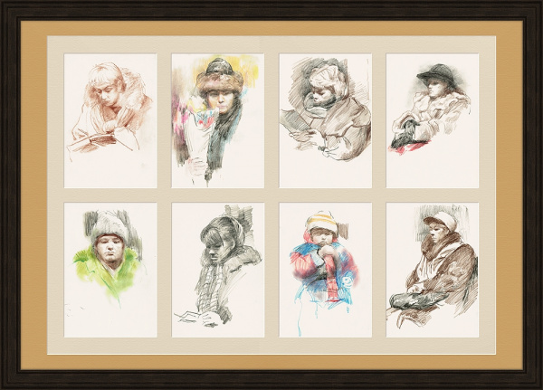 Москвички в метро, авторские зарисовки 1980-х гг.