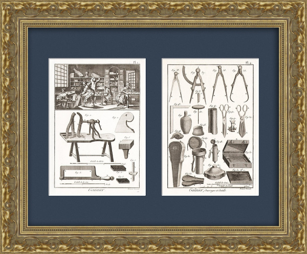 Инструменты и ремесло футлярщиков в старинных гравюрах 1770-е гг.