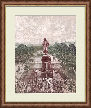 Пушкинская площадь, Москва. Уникальный авторский офорт