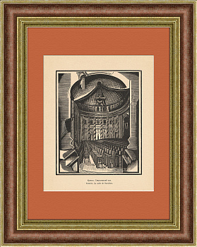 Кремль. Свердловский зал, авторская ксилография Фаворского В.А. Кремль. Свердловский зал, авторская ксилография Фаворского В.А.