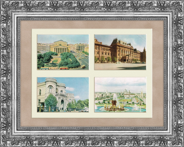 Москва: Большой театр, ВДНХ, Дом приемов Правительства РФ, панно в раме