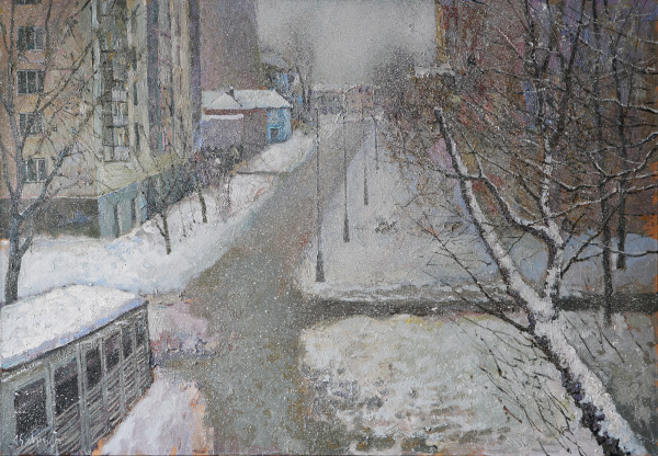 Последний снегопад. Авторская живопись
