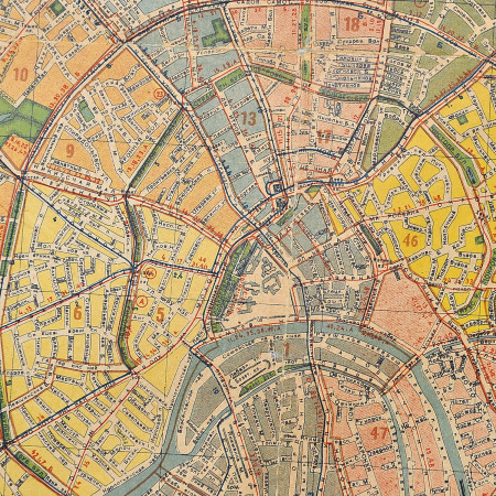 большой план москвы 1933 года. старинная карта