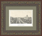 Вид на Ставрополь. Старинная литография 1855 года