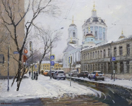 Москва. Улица Солженицина. Современная живопись