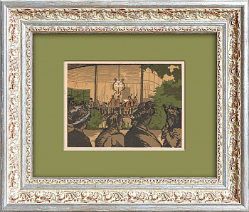 Гравюра 1924 г. "Павловск. Эстрада."