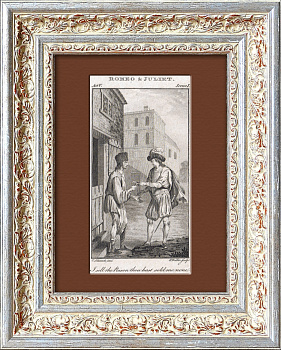 Гравюра Ромео и Джульетта 1773 года, в раме