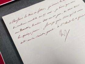Наполеон Бонапарт I, Письмо с автографом