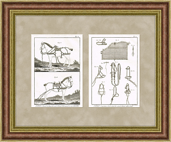 Изготовление упряжи, Дидро. Редкая антикварная гравюра XVIII века Изготовление упряжи, Дидро. Редкая антикварная гравюра XVIII века