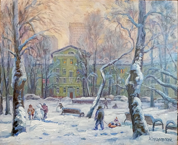 Зима в Измайлово. Авторская живопись