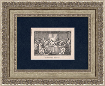 Тайная вечеря. Старинная гравюра