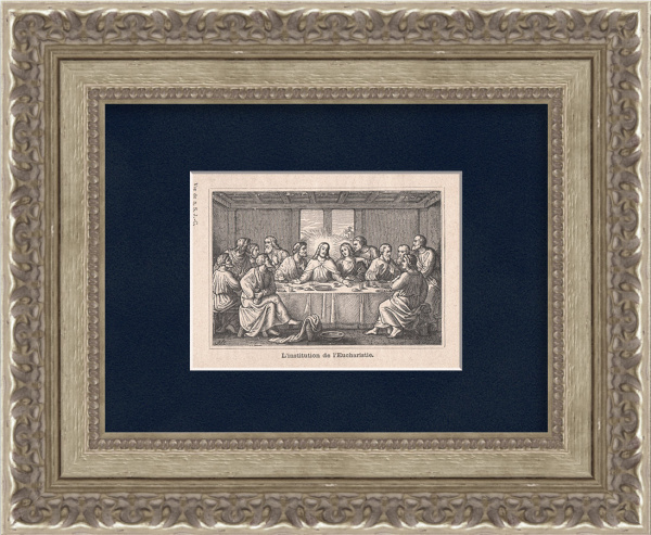Тайная вечеря. Старинная гравюра