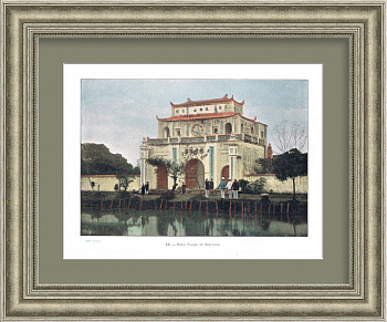 Пагода "вице-короля" в Ханое, Вьетнам. Старинная фототипия Пагода "вице-короля" в Ханое, Вьетнам. Старинная фототипия