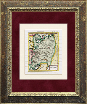 Московия 1684 год, гравированная карта картографа Аллена Маннесона Малле Московия 1684 год, гравированная карта картографа Аллена Маннесона Малле