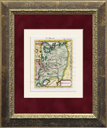 Московия 1684 год, гравированная карта картографа Аллена Маннесона Малле