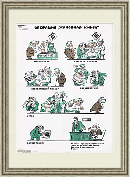 Операция "Жалобная книга", редкий плакат Боевого Карандаша