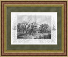 Севастополь: Большой Редан, старинная гравюра из серии "Крымская война"