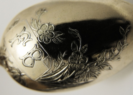 французские ложки арнуво, серебро и позолота, антиквариат