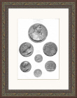 Раритетные серебряные монеты эпохи Возрождения, старинная фототипия, 1882 г