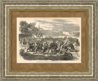 Польское восстание 1863: резня в Виленской губернии, старинная гравюра