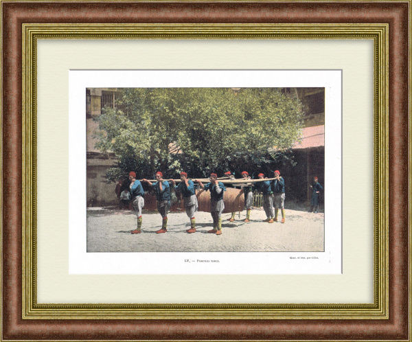 Пожарные спасатели в Турции. Старинная, редкая фототипия