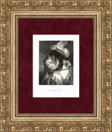 Испанский паж, гравюра с картины Мурильо, 1844 г.