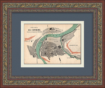 Боржоми – город-курорт. Старинная, дореволюционная карта