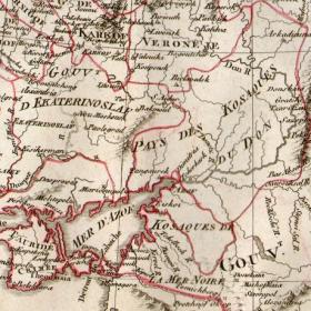 "Европейская часть Российской империи", старинная карта, кабинетный формат, 1802 г.