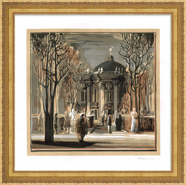 Усадьба Кусково осенью. Эрмитаж. Авторская гравюра Усадьба Кусково осенью. Эрмитаж. Авторская гравюра