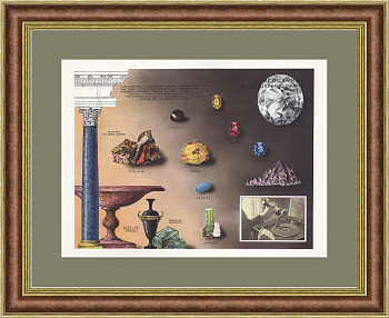 Драгоценные и поделочные камни. Редкий, советский плакат