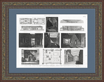 Архитектура Древнего Рима. Антикварная гравюра Архитектура Древнего Рима. Антикварная гравюра