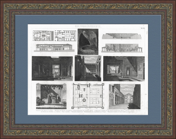 Архитектура Древнего Рима. Антикварная гравюра Архитектура Древнего Рима. Антикварная гравюра