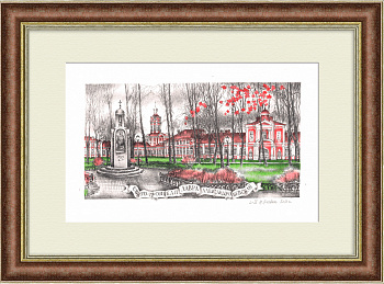 Александро-Невская лавра, Санкт-Петербург. Авторская гравюра Александро-Невская лавра, Санкт-Петербург. Авторская гравюра